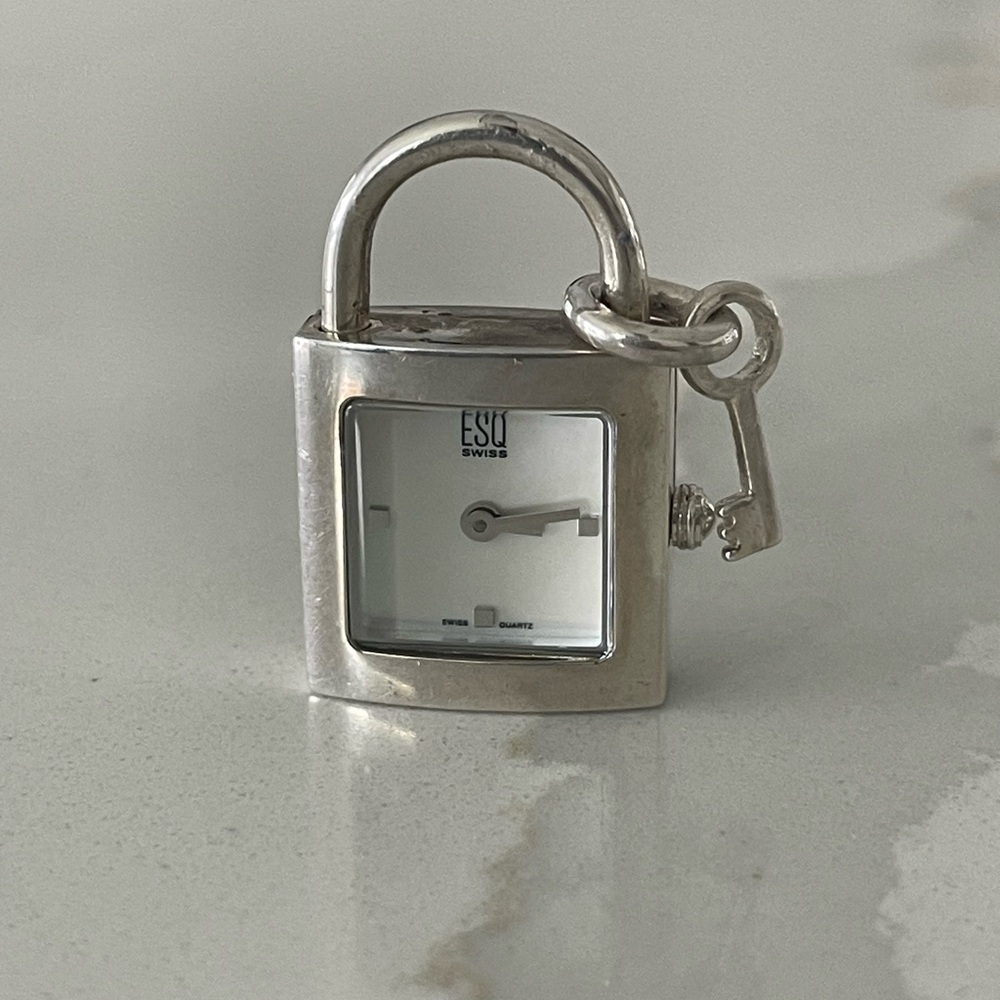 ESQ Movado Swiss Silver MOP dial Lock Watch - Picture 2 of 12